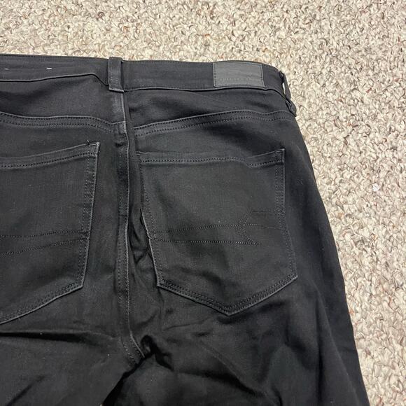 American Eagle The Dream Jean High Rise Jegging Sz 4 Black Stretch Casual - Picture 7 of 8